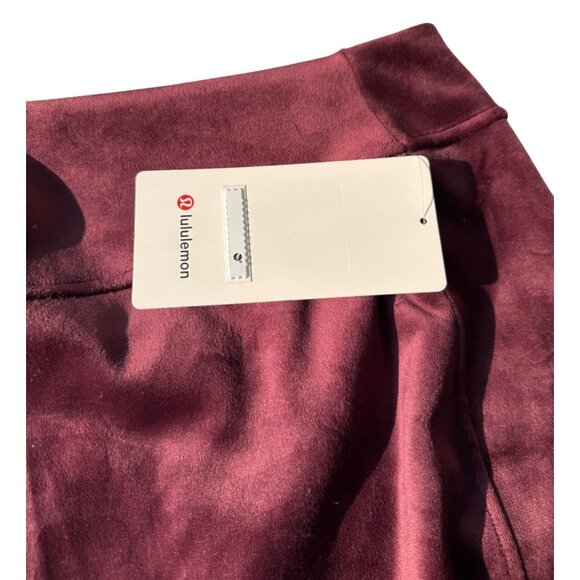 Lululemon Scuba High-Rise Mini Skirt Velvet XL Plush Stretch Garnet NWT LW8AL9S - Picture 10 of 16